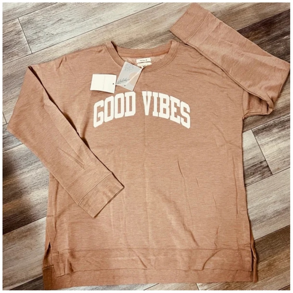 That Cozy Life Thread & Supply boutique top blouse womens XL New GOOD VIBES